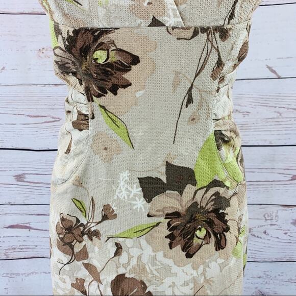 Adrianna Papell ruched side v front textured - Picture 3 of 13